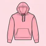 cropped long-sleeve pink hoodie image